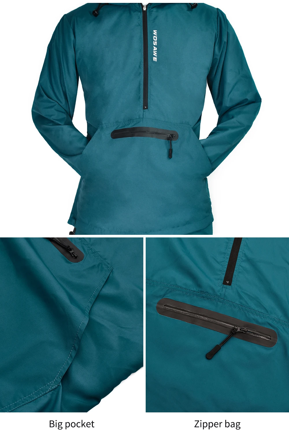 WOSAWE тонкие мотоциклетные куртки с капюшоном светоотражающая ветровка для мужчин