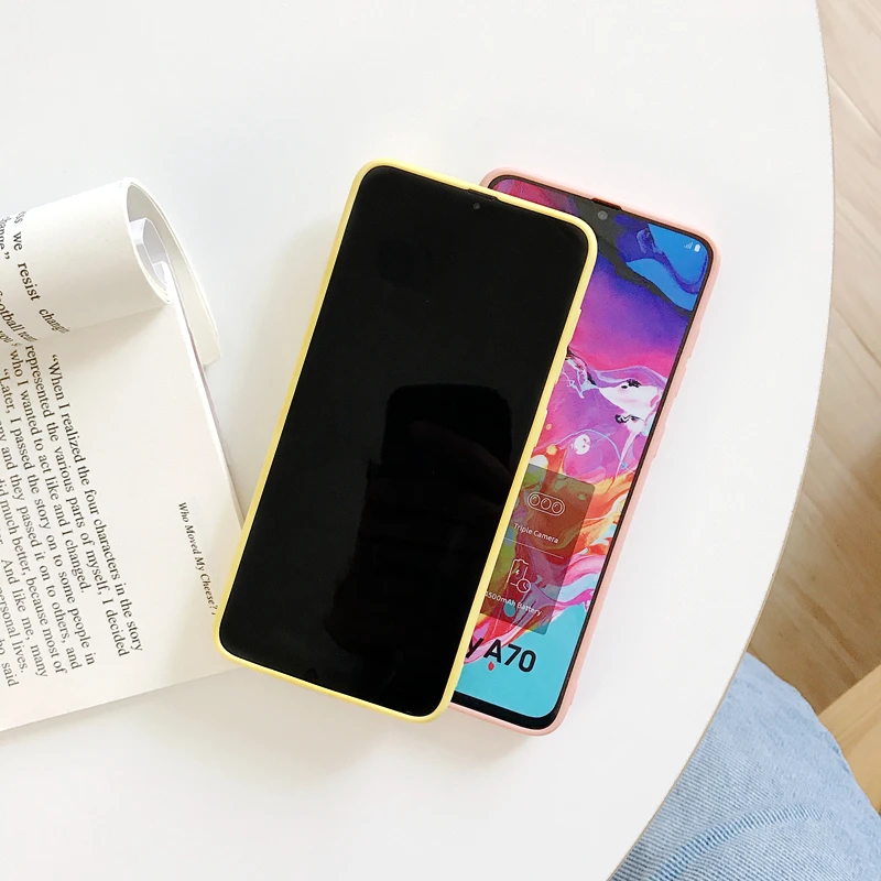 Силиконовый чехол s для samsung Galaxy A30 A40 A50 A10 A20 A70 тапочки однотонного яркого чехол M10 A20 M20 A7 A8 Note 9/Mate 10 S8 S9 S10 плюс
