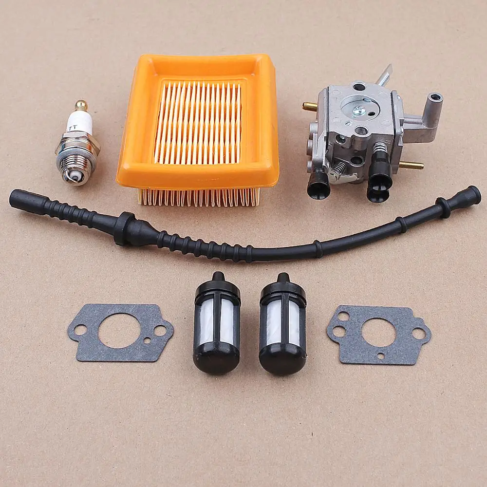 Carburetor Air Fuel Filter Spark Plug Kit for Stihl FS120 FS200 TS200 FS300 FS350 Trimmer Weedeater Bush Cutter | Инструменты