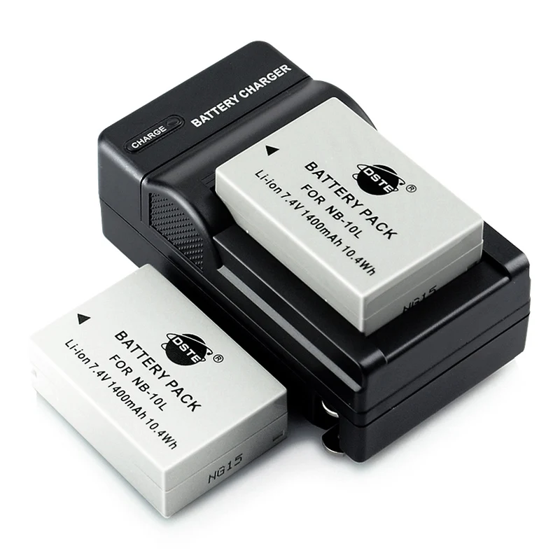 2 шт. 1400 мАч 7,4 V 10.4Wh DSTE NB-10L NB10L цифровой Батарея камеры DSLR 1* Зарядное устройство для Canon G1X G15 G16 SX40 SX50 G3 X SX60 HS - Цвет: 2Battery 1DCCharger