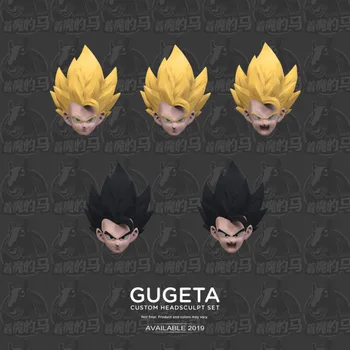 

in stock Demoniacal Fit Dragon Ball Super Gogeta SHF Custom Headsculpt Set for SHF Gogeta DBZ SSJ Gogeta PVC Action Figure Toys