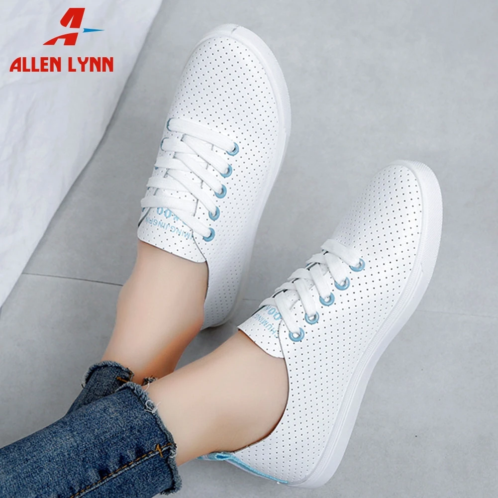 

Fashion Women Sneakers Casual Vulcanized Shoes Woman Lace Up Breathable Shoes Flat Comfortable Sneakers