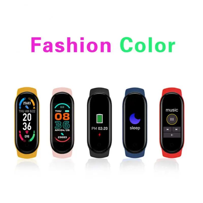 Smart Watches M6 Smart Band Sport Fitness Tracker Pedometer Heart Rate Blood Pressure Monitor Bluetooth-compatible 4.0 Bracelet