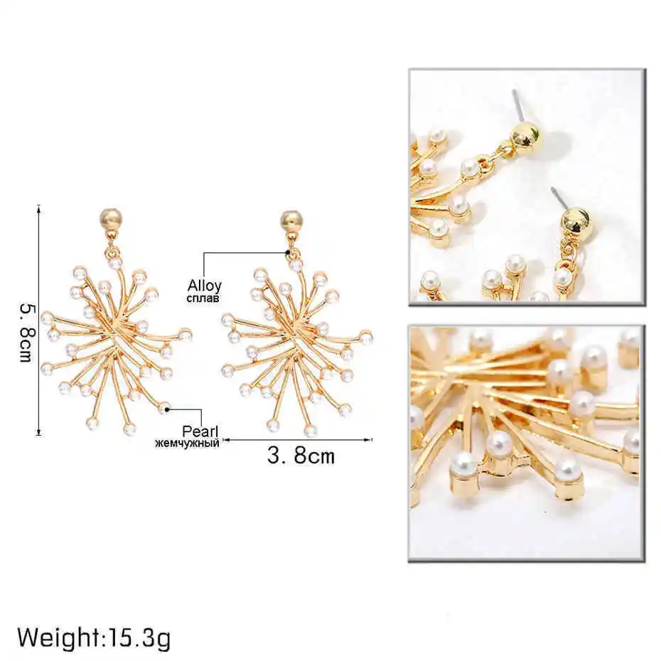 Ingemark, корейские милые серьги с искусственным жемчугом, романтические серьги в виде цветка из сплава, милые серьги в виде снежинок, подарки на год