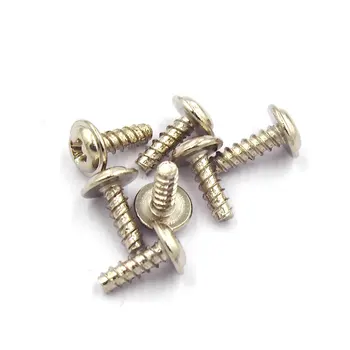 

500pcs / lot nickel plated round head with pad flat tail self tapping screw PWB with intermediate m2 / m2.3/2.6/3