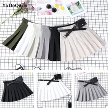 Летняя женская плиссированная юбка в японском стиле; элегантная плиссированная юбка с высокой талией в Корейском стиле; женская одежда для отдыха