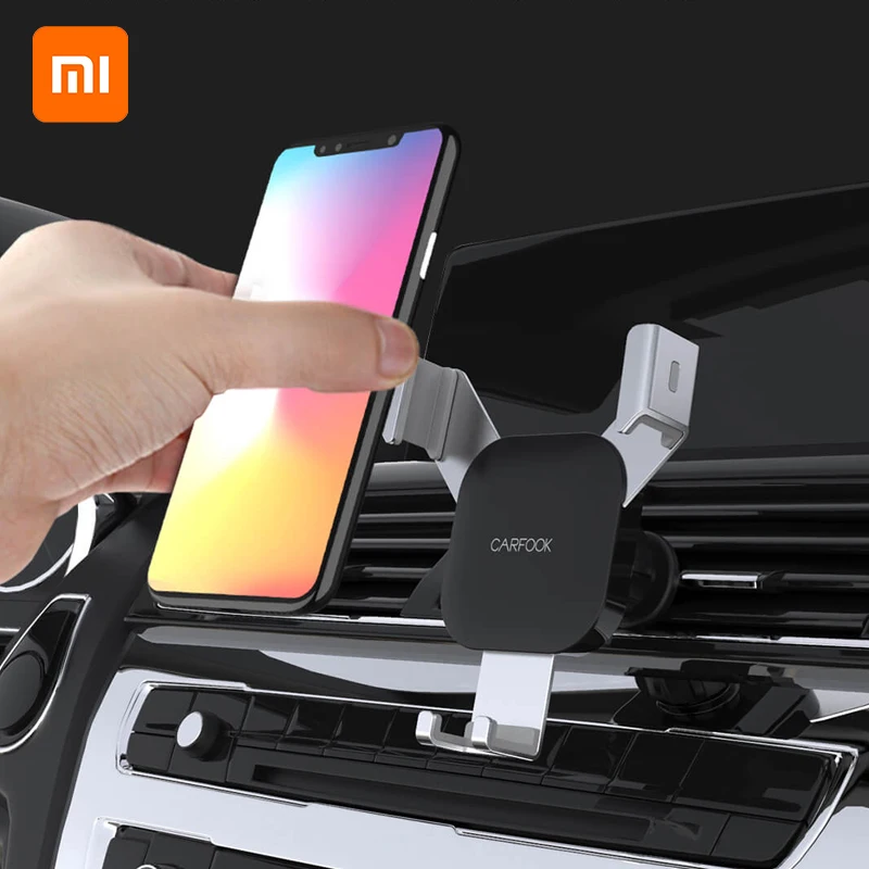 Xiaomi Mijia CARFOOK Автомобильный держатель для телефона на выходе с одной рукой удобство управления гравитационный зондирующий кронштейн для iphone 11 Pro X XS Max