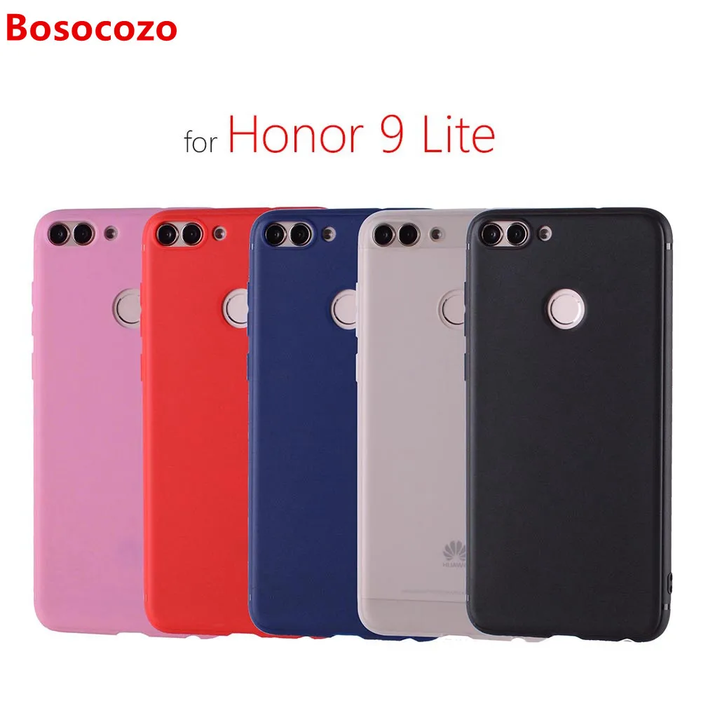 Della Caramella Opaca Del защитный чехол Крышка черный кожаный Per il huawei honor9lite сзади телефон di Caso за il honor9lite