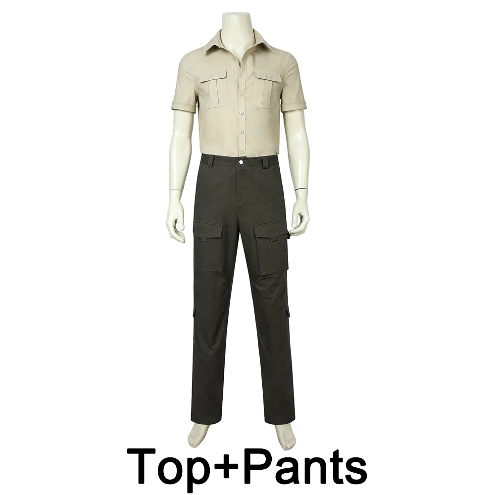 Dr. Xander Smolder Bravestone костюм косплей Jumanji - Цвет: Top Pants
