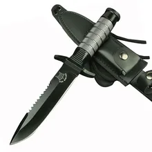 DuoClang ударный нож для выживания Военный Тактический 5Cr13Mov стальной вакуумный термообработка нож с фиксированным лезвием инструменты