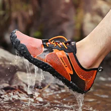 Мужские летние сандалии обувь для скалолазания Мужская обувь из дышащего сетчатого материала размера плюс 55-56, Нескользящие пляжные сандалии на шнуровке для мужчин