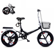 20 Polegada dobrável ultra-leve bicicleta seis velocidade variável portátil absorção de choque bicicleta não-deslizamento bicicleta de estrada para crianças adultas