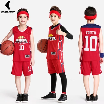 

Children's Basketball Jersey Basketball Sportswear for kids Custom Basketball Training Suit Breathable Basketball Uniform Shirts