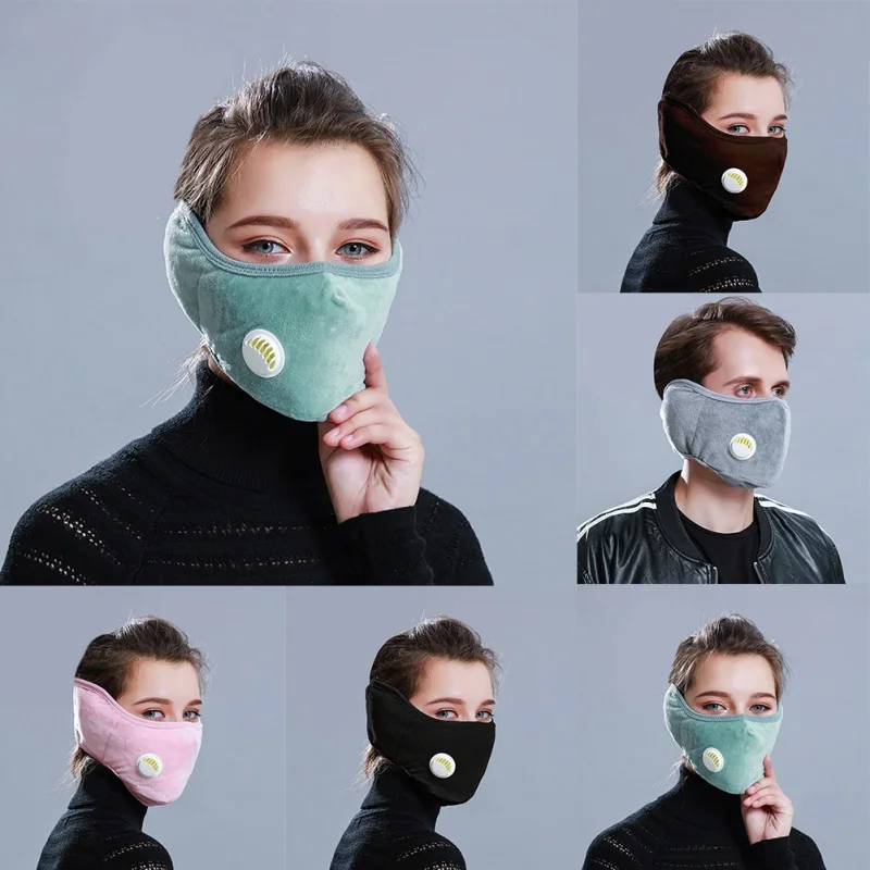 Зимняя Маска для рта, теплая, утолщенная, дышащая, унисекс, ветрозащитные маски в стиле ушей, модная, для верховой езды, защита ушей