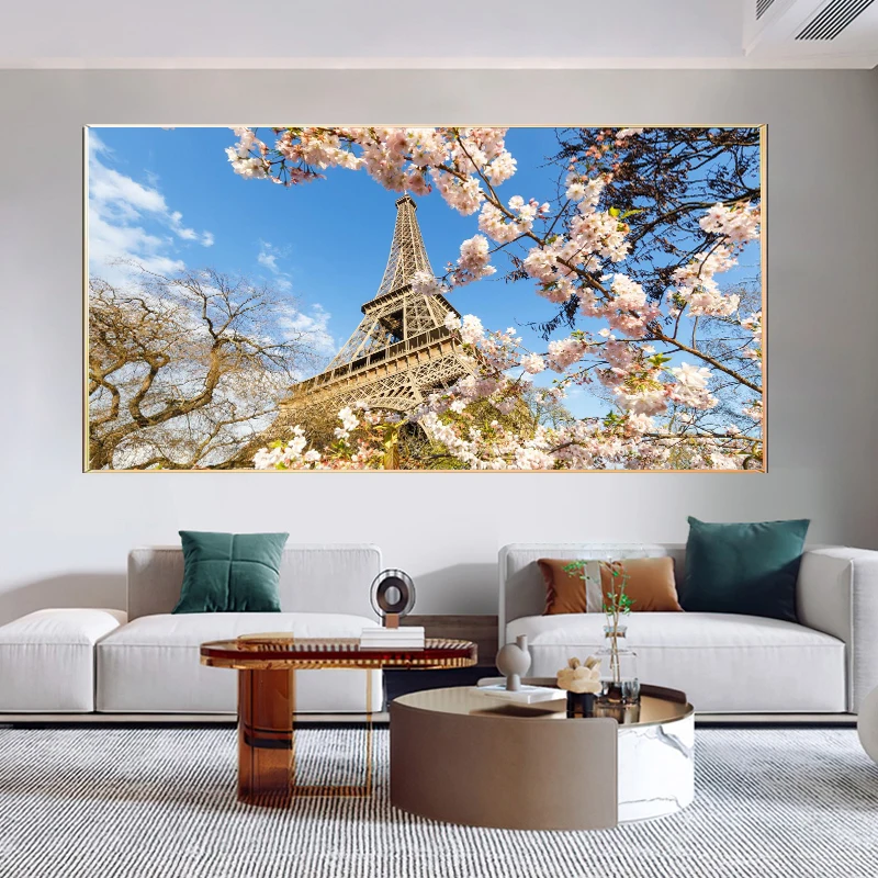 

France Paris Eiffel Tower Canvas Painting Nordic Landscape Wall Art Romantic Poster Print Wall Picture for Home Interior Decor