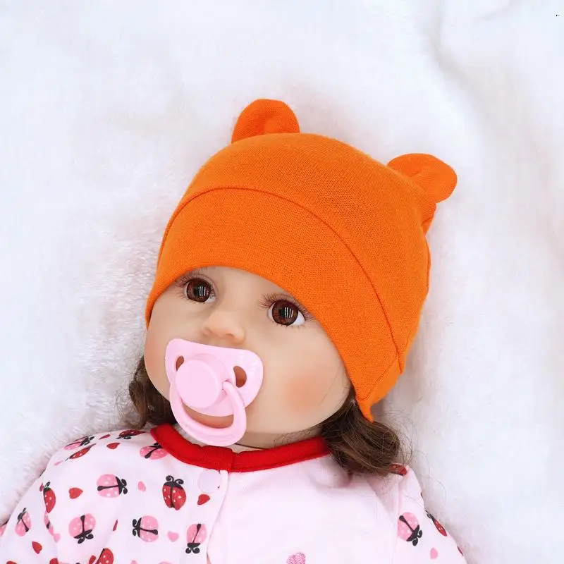 Baby Accessories discount Baby Hat With Ears Beanie Hat Caps for Children Kids Newborn Infant Baby Beanie Girls Baby Winter Cap Girls Hat Kids Accessories Silicone Anti-lost Chain Strap Adjustable 