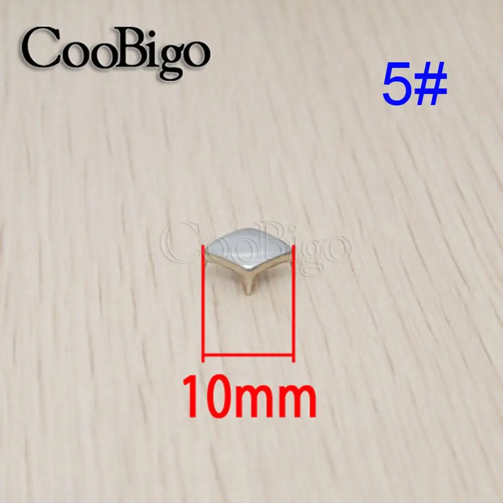 Claw Spike Rivet Studs Metal Rivets Metal Studs Leather Rivets 50pcs Bead Riveter For Bag Dog Collar Punk Rock Garment Cap Shoes DIY Leather Craft Accessory