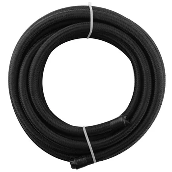

5M Racing Hose Pipe Universal Nylon-Stainless Steel Fuel Line Black Oil Cooler Hose Tubing