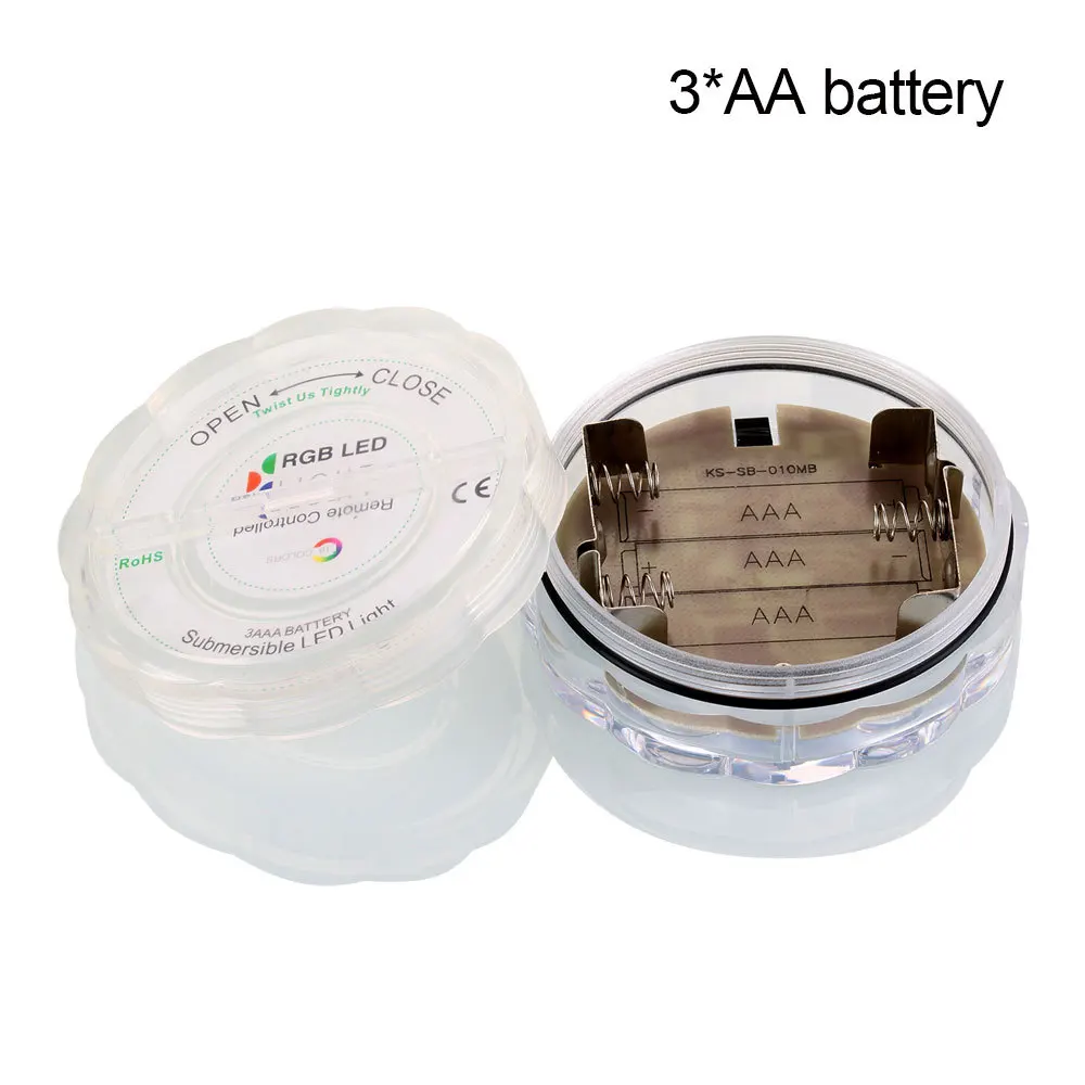 Luzes de Controle Fonte de Água Tanque de Peixes Submersível Piscina Remoto Subaquáticos Luz 10leds Rgb Led rf 4 Luz led submersível de controle remoto (rf),