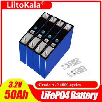 LiitoKala-Batería de corriente de descarga de 3,2 v, 50ah, celdas LiFePO4, alta 3C, 150A, para Ebike, coche, barco, arranque Solar, autocaravana 1