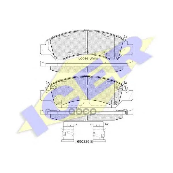 182137_колодки Дисковые Передние! Chevrolet Tahoe, Cadillac Escalade, Ssung Yong Musso Icer 182137 Icer арт. 182137