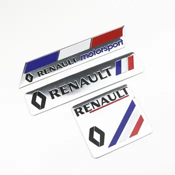 

3Pcs Car Decoration Stickers Logo 3D Aluminium Emblem Badge Decal For Renault Megane 2 3 Duster Logan Clio Laguna 2 Captur