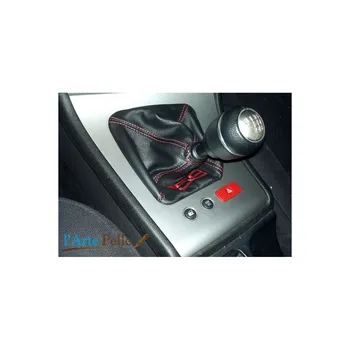 

Alfa Romeo 159 Black genuine leather shift lever cap custom