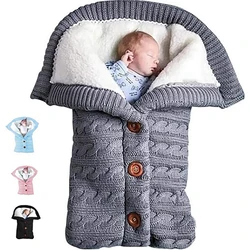 Baby Sleeping Bags Stroller Super Soft Newborn Boys Girls Swaddle Wrap Envelopes 0-6M Infant Kids Sleep Sacks Fall Winter Zip Up