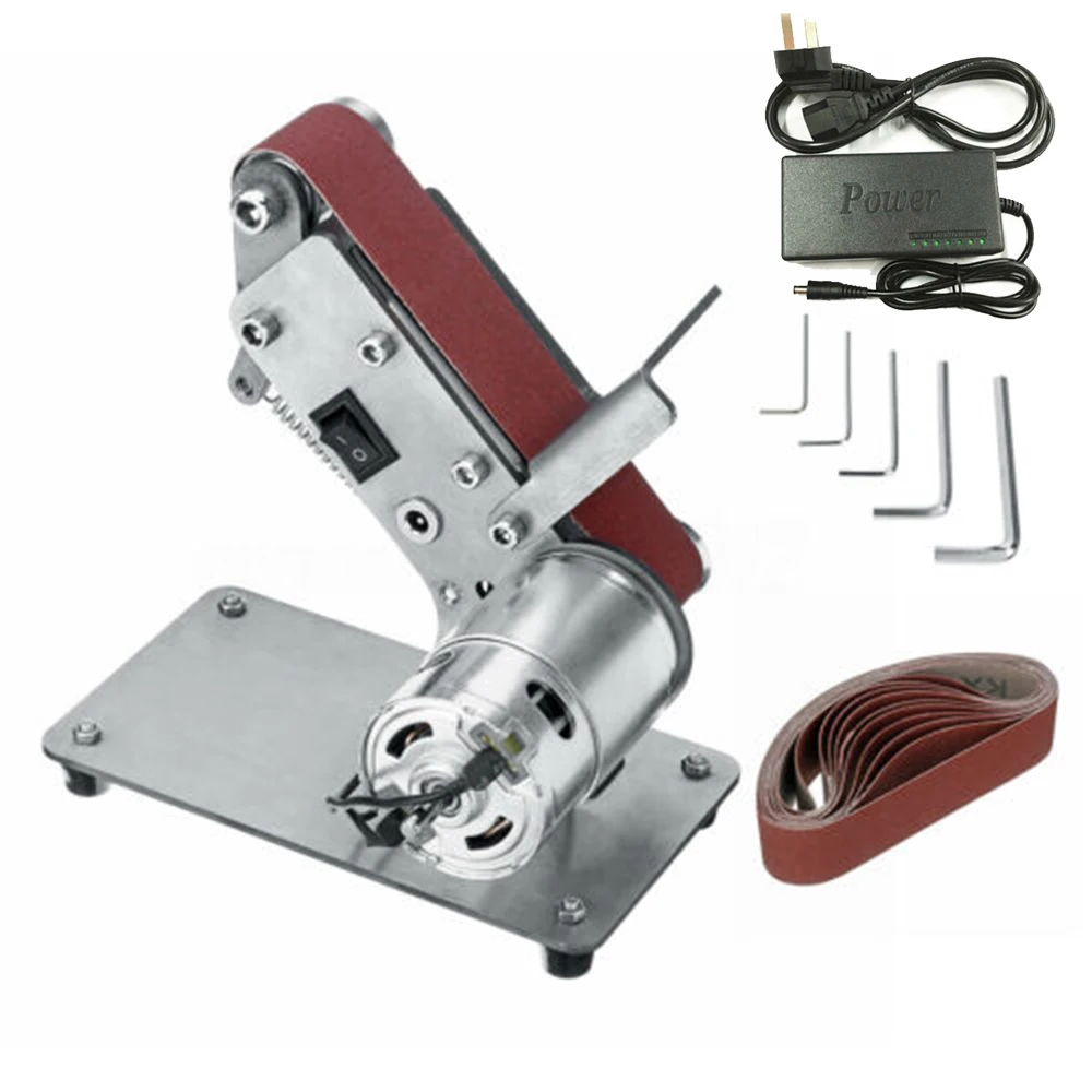Foldable DIY Mini Belt Sander Sanding Polishing Grinding Machine Belts Grinder
