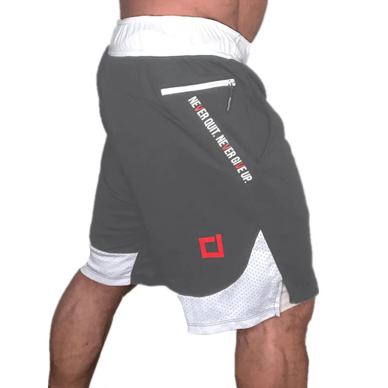2020 New Quick Dry Men multi-pocket Sports Running Shorts  fitness Exercise Jogging 2 IN 1 Shorts With Longer Liner 5 Colors smart casual shorts Casual Shorts