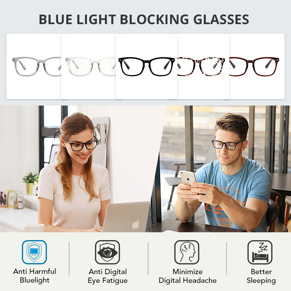 blue light blocking glasses Cyxus Blue Light Blocking Computer Glasses  Anti UV Fatigue Headache Eyeglasses Clear Lens Gaming Eyewear for Mens Women  8082 blue light blocking glasses