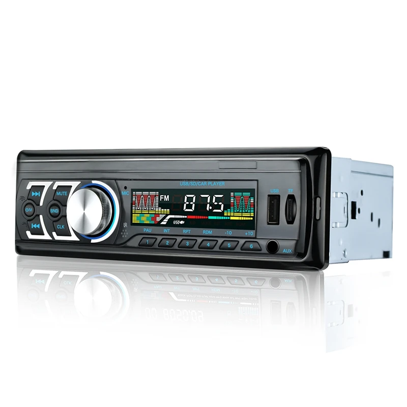 Автомобильный MP3 автомобильный радиоприемник проигрыватель 1 DIN USB Быстрая зарядка Bluetooth Handsfree цифровой медиаплеер 4X25 Вт fm-радио поддерживает IOS и Android