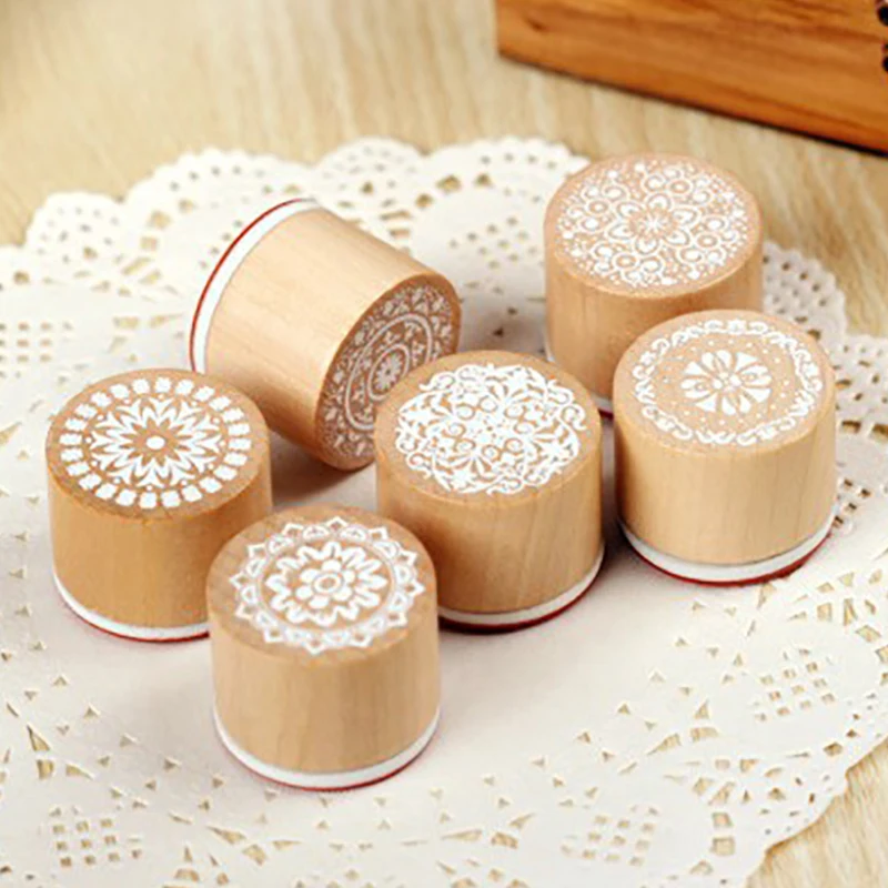 

Vintage Snowflake Shape Stamp Diy Wooden Rubber Stamps For Scrapbooking Stationery JJJJT301