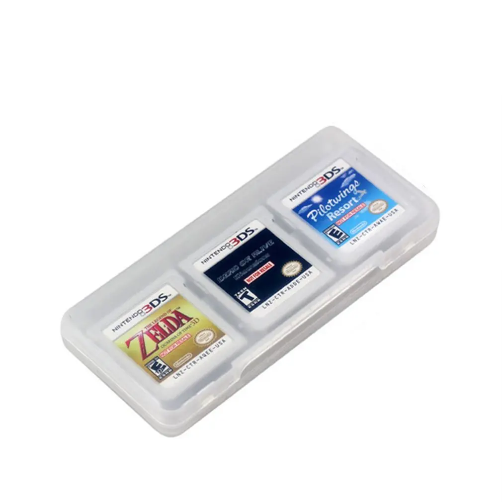 6 в 1 Жесткая пластмассовая коробка для хранения чехол держатель Nintendo DS 2DS Новый 3DS