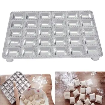 

2020 New 30 Grids Square Aluminum Alloy Dumplings Mold Pelmeni Ravioli Maker DIY Mould Kitchen Tools Make Pastry Dumpling