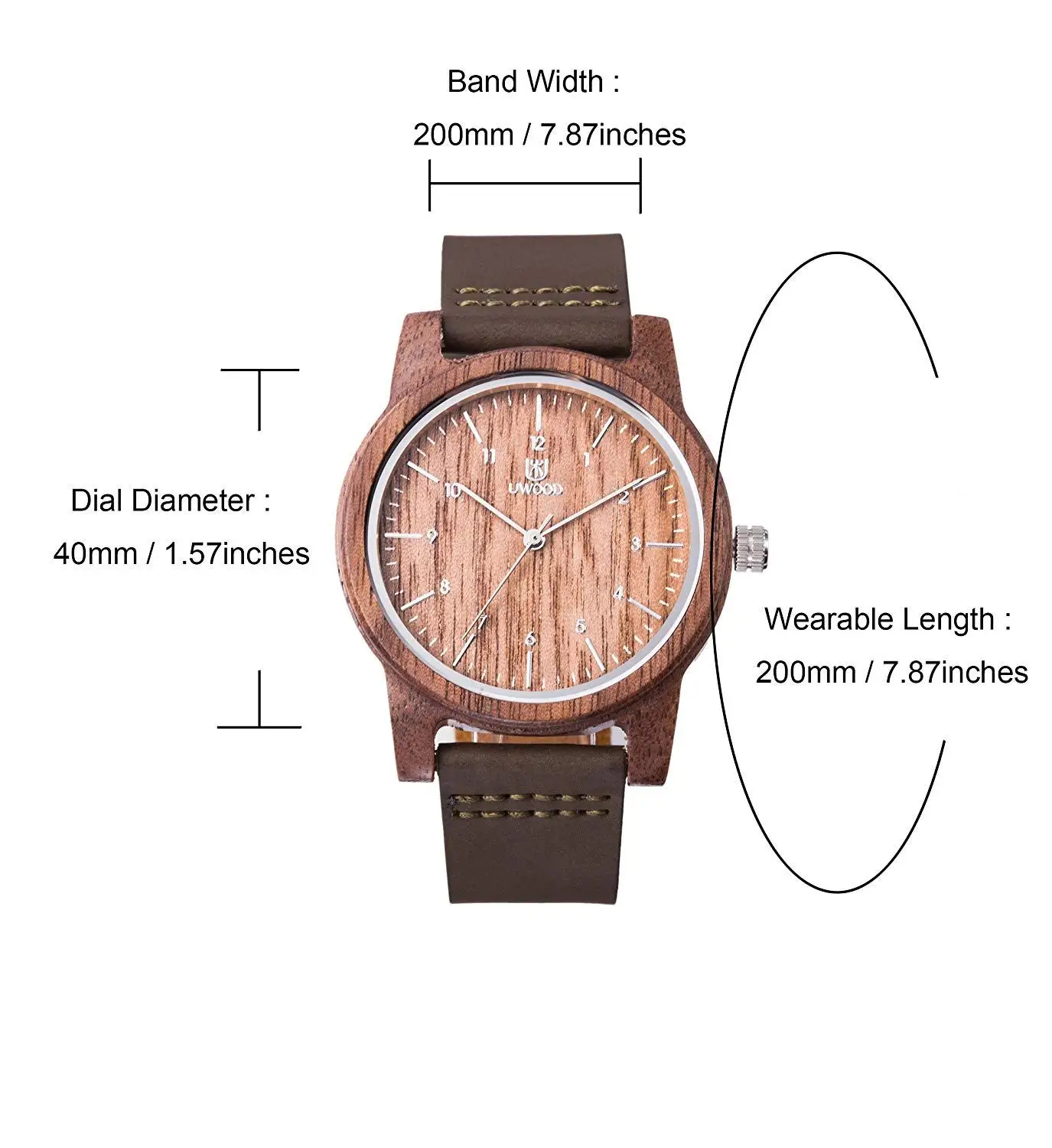 UWOOD мужские деревянные кварцевые наручные часы минимализм Античный Ретро мягкий кожаный браслет для мужчин подарок мужские деревянные часы