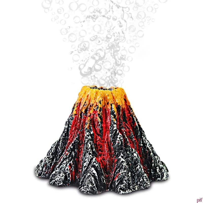 Вулкан для аквариума комплект орнаментов с воздушным камнем Bubbler комплект украшений для аквариума