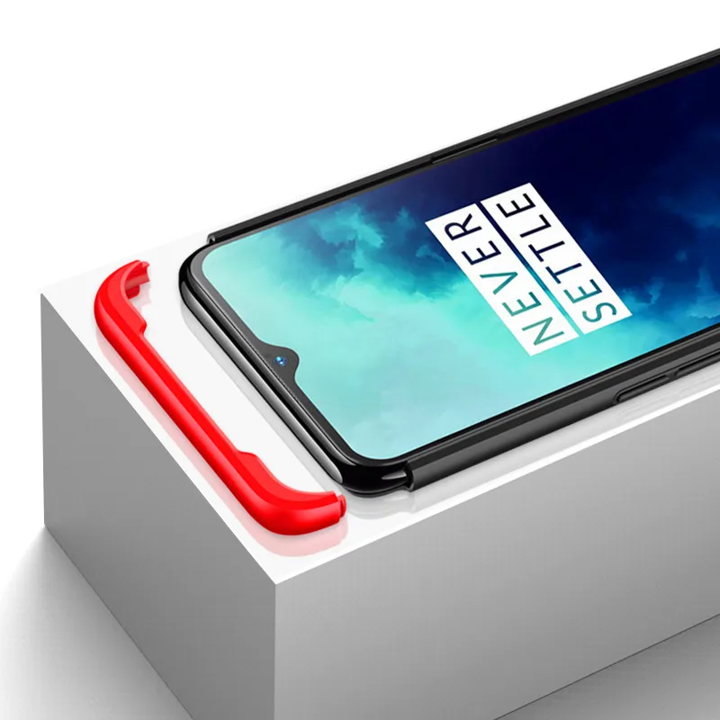 One Plus 7 7T 7Pro чехол Oneplus7 360 градусов полностью защищенный Матовый Жесткий чехол для Oneplus 7T 7 Pro Чехол со стеклянной пленкой