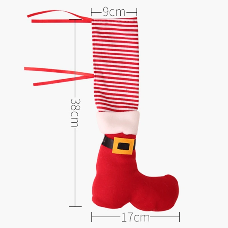 1pc Table Leg Chair Foot Covers Santa Claus Navidad Christmas Decoration For Home Chair Table Cover Decor New Year Supplies