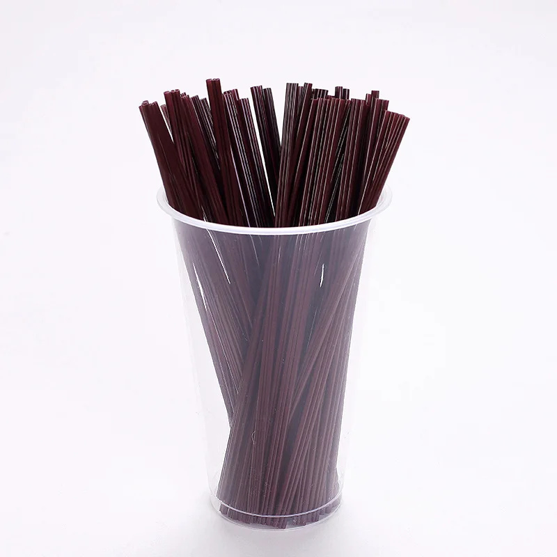 

Disposable Straws Coffee Straw Hot Drinks Flat Straw Plastic Straw 100 PCs a Bag Stir Straw