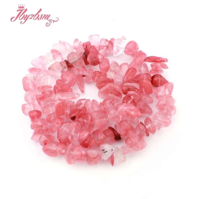 Glass Cherry Crystal 4-7 мм камешки свободной формы натуральный камень Бусины Лапис Кианит опал Кварц Для DIY ожерелье браслет ювелирные изделия делая свободные моды 16" - Цвет: Glass Cherry Crystal