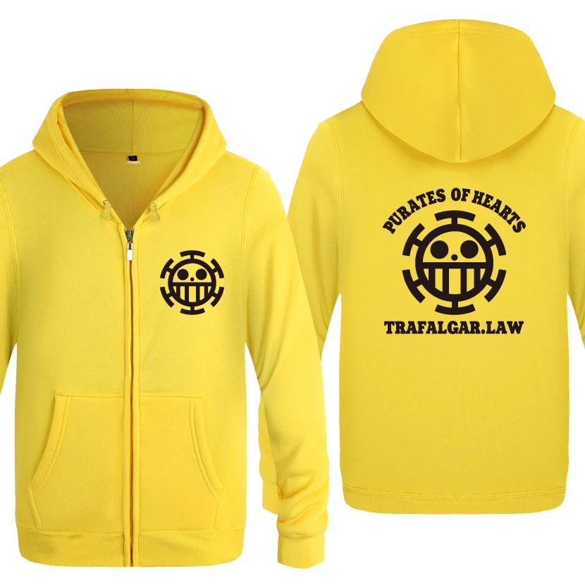 HUAY HET Аниме one piece толстовки мужские мужские s молния с капюшоном флисовые толстовки кардиганы - Цвет: HUAY HET