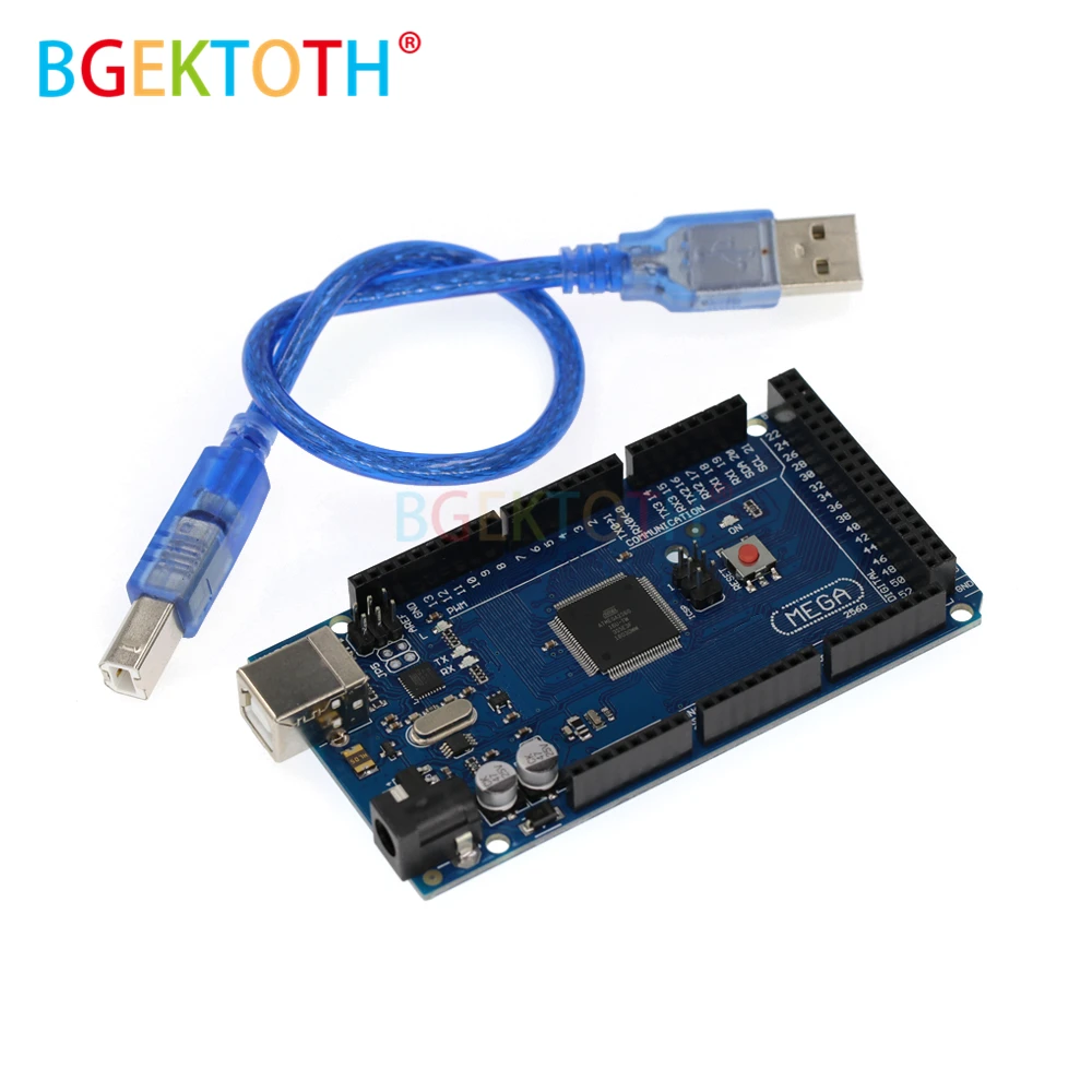 1pcs Mega 2560 R3 Mega2560 REV3 ATmega2560-16AU ATMEGA16U2-MU Board + USB Cable compatible | Инструменты
