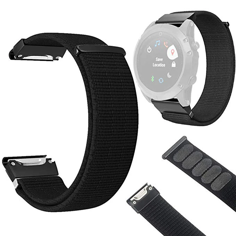 20 22 26 мм быстрые нейлоновые ремешки для часов для Garmin fenix 3 3 hr Fenix 5 5plus 5S 5splus 5x 5xplus ремень браслет металлический adpater
