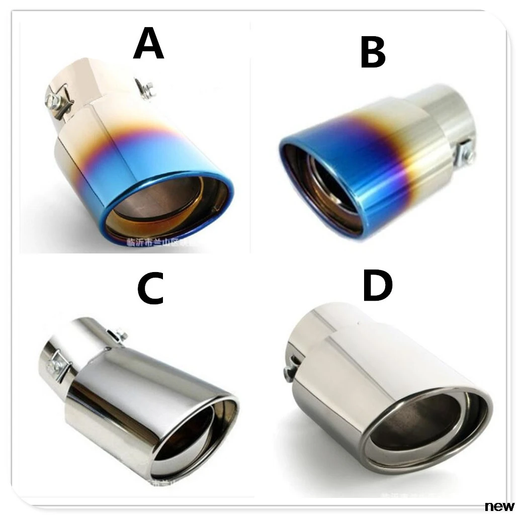Stainless Steel Car Exhaust Muffler Tip pipe cover Tail For Fiat Punto Palio Uno Idea Bravo Sedici Grande Tipo Qubo Panda Mobi | Автомобили