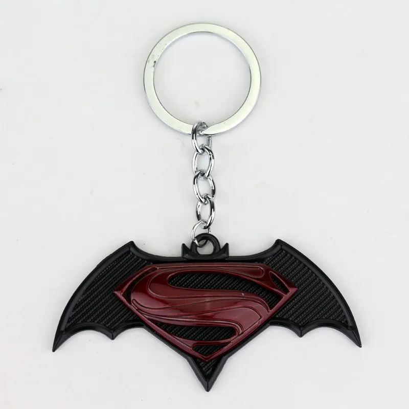 DC Comics Супергерои Бэтмен Летучая мышь Подвески брелок кино ювелирное изделие брелок для ключей подарки сувенир - Цвет: red