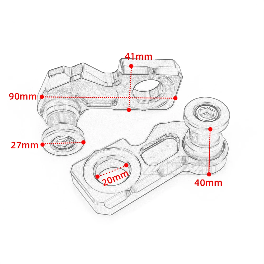 HAOMEEDUO 2 PCS Bras Oscillant Moto 8mm Curseur de Cadre en Alliage  d'Aluminium Moto Support Bras Oscillant Bobine de Bras Oscillant Universel  Bobines Vis du Bras Noir pour Kawasaki Honda Suzuki 