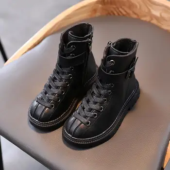 

Children Martin Boots Boys Snow Waterproof Shoes Kids Leather Boots Baby Fashion Boots Girls Martin Warm Shoes Sport Shoes