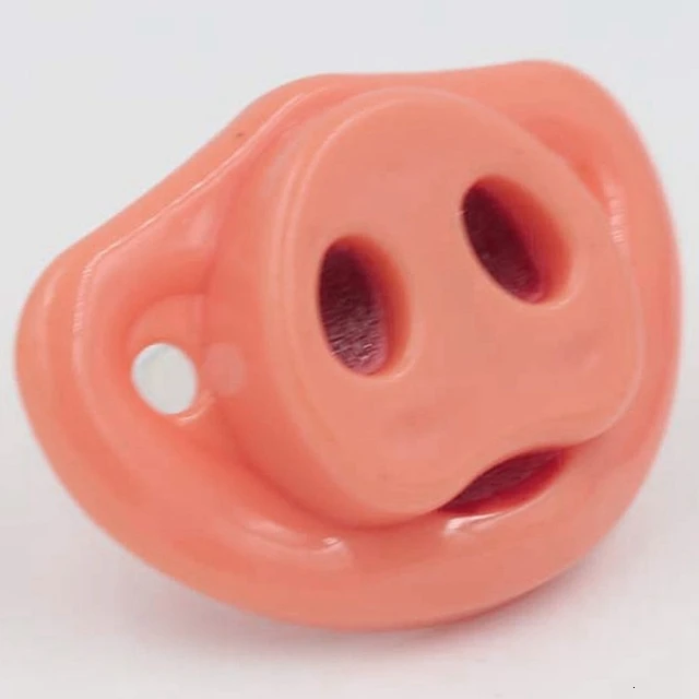 pig Пищевая силиконовая Забавная детская соска, соска-прорезыватель, Ортодонтическая Соска, соска для ребенка, подарок - Цвет: pig
