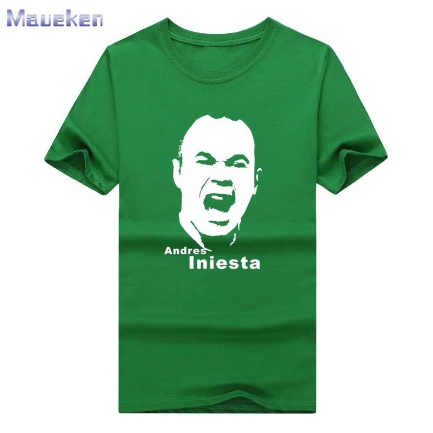 3 Популярная модель года, Andres Iniesta, летняя футболка с короткими рукавами A. Iniesta, хлопок, футболка для фанатов, 0401-3 - Цвет: 3